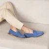 Femme Paire et Fils Mocassins Et Derbies-Mocassin femme en daim bleu ciel