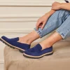 Femme Paire et Fils Mocassins Et Derbies-Mocassin femme en daim bleu