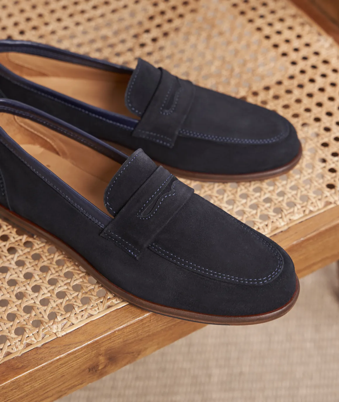 Femme Paire et Fils Mocassins Et Derbies-Mocassin femme en daim marine