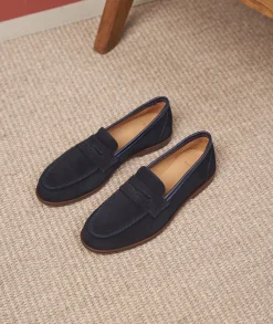 Femme Paire et Fils Mocassins Et Derbies-Mocassin femme en daim marine