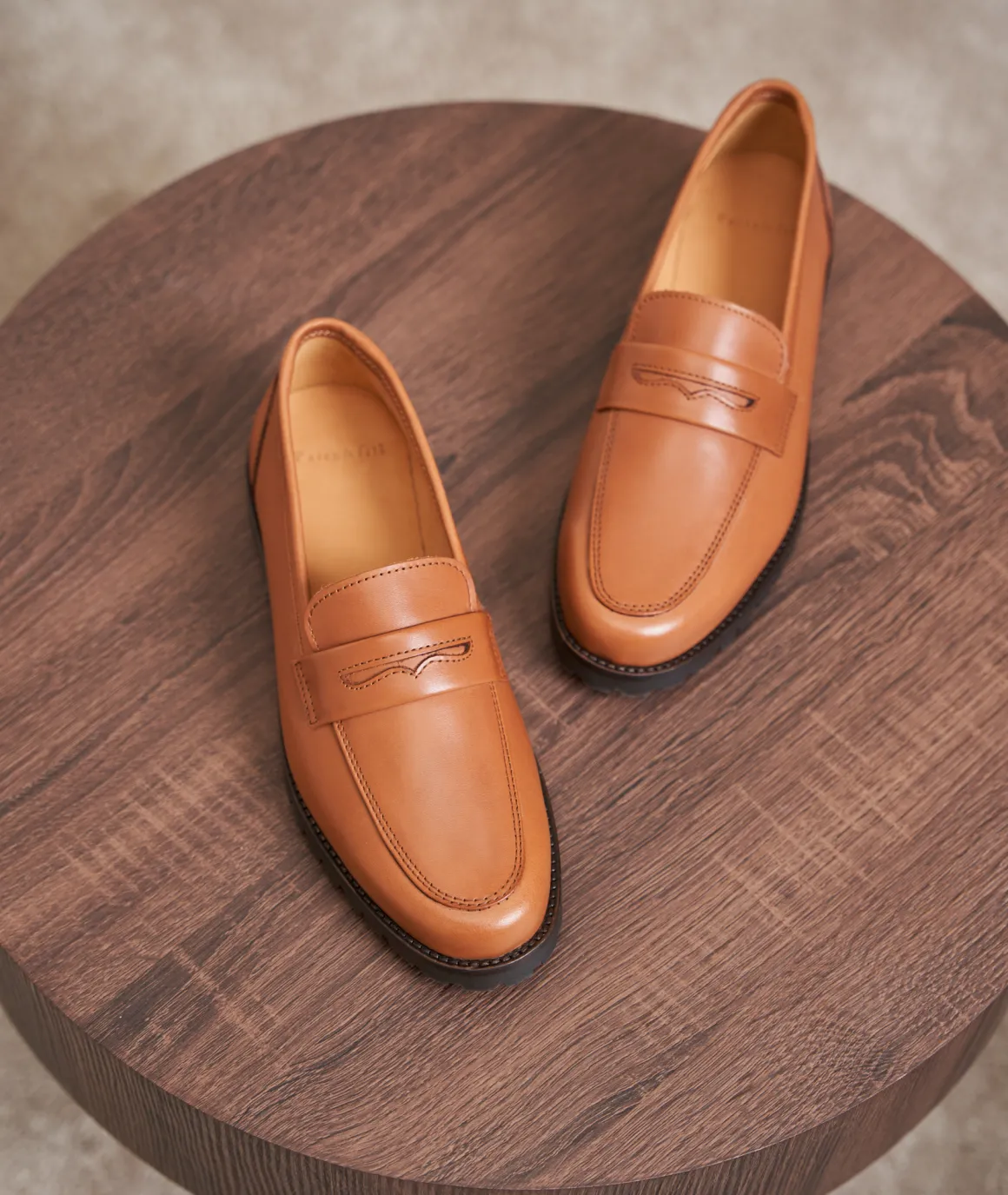 Femme Paire et Fils Mocassins Et Derbies-Mocassin femme en cuir cognac