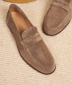 Homme Paire et Fils Mocassins-Mocassin homme en daim Brun