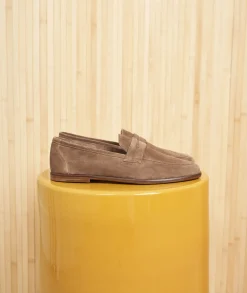 Homme Paire et Fils Mocassins-Mocassin homme en daim Brun