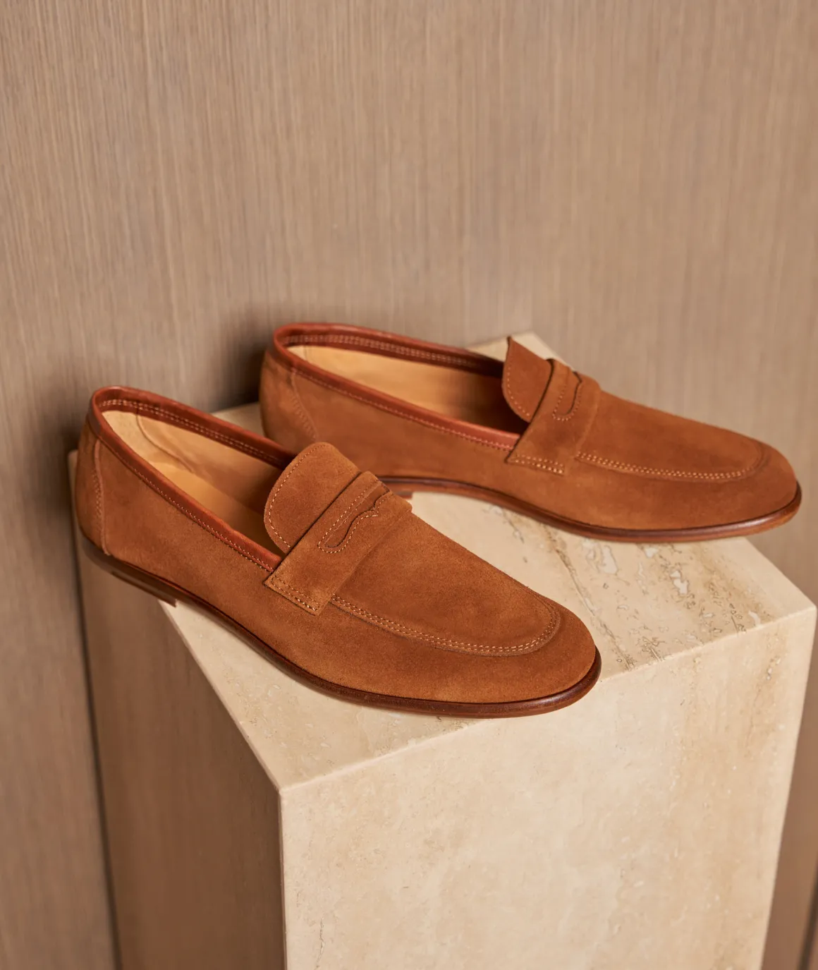 Homme Paire et Fils Mocassins-Mocassin homme en daim