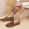 Homme Paire et Fils Mocassins-Mocassin homme en daim marron