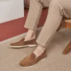 Homme Paire et Fils Mocassins-Mocassin homme en daim marron coco