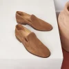 Homme Paire et Fils Mocassins-Mocassin homme en daim marron coco