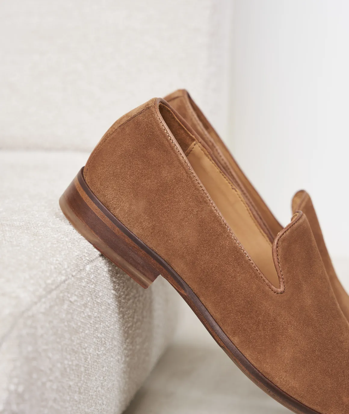 Homme Paire et Fils Mocassins-Mocassin homme en daim marron coco
