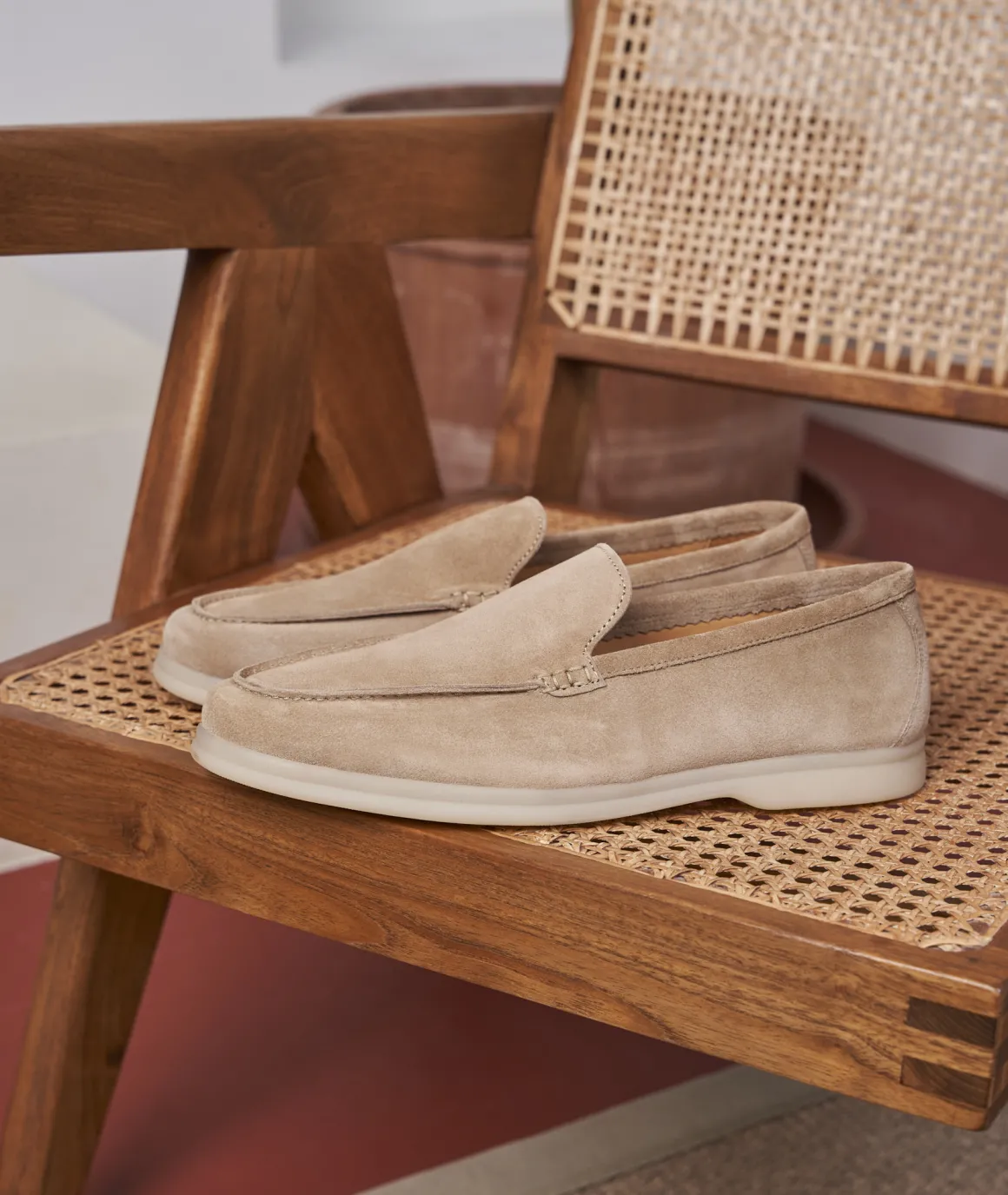 Homme Paire et Fils Mocassins-Mocassin homme en daim