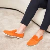 Homme Paire et Fils Mocassins-Mocassins compensés en daim 