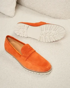 Homme Paire et Fils Mocassins-Mocassins compensés en daim