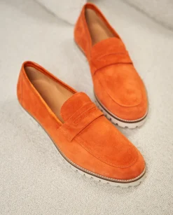 Homme Paire et Fils Mocassins-Mocassins compensés en daim