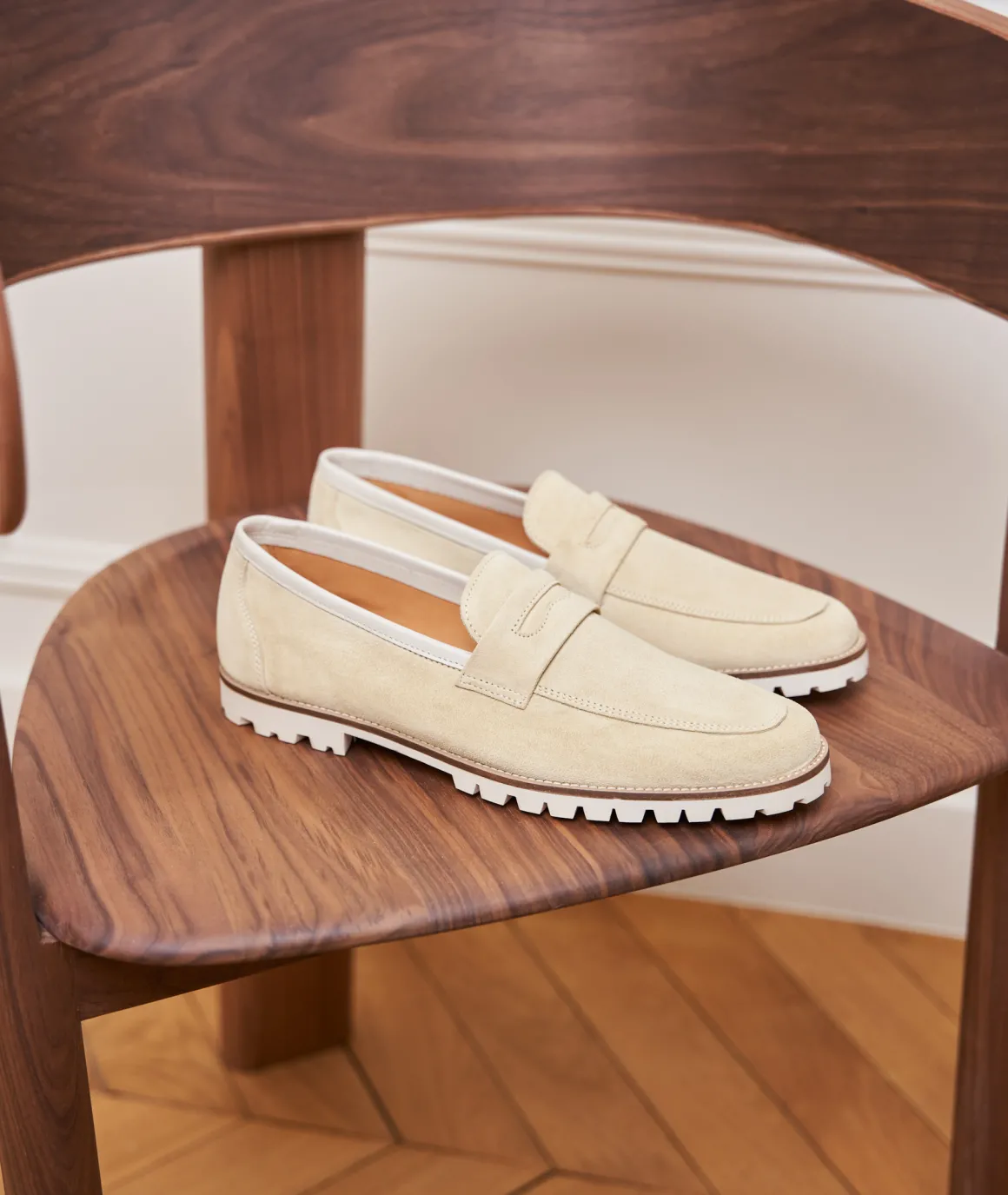 Homme Paire et Fils Mocassins-Mocassins en daim