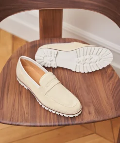 Homme Paire et Fils Mocassins-Mocassins en daim 