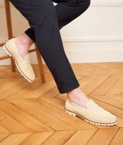 Homme Paire et Fils Mocassins-Mocassins en daim