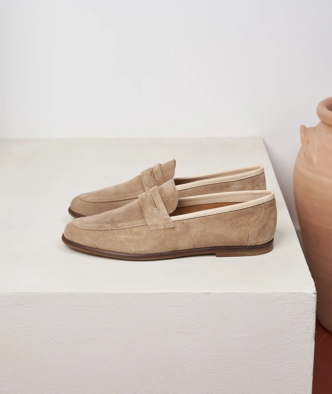 Homme Paire et Fils Mocassins-Mocassins en daim