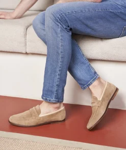 Homme Paire et Fils Mocassins-Mocassins en daim