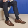 Homme Paire et Fils Derbies Et Richelieu-Richelieu en cuir cognac patiné