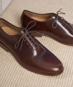 Homme Paire et Fils Derbies Et Richelieu-Richelieu en cuir marron patiné