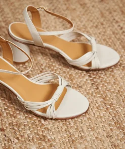 Femme Paire et Fils Sandales-Sandales à talon femme en cuir cassé