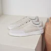 Homme Paire et Fils Sneakers-Sneakers en cuir crème et daim